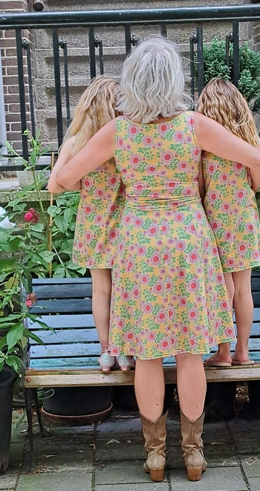 Jurk, roze, geel en groen - Image 3