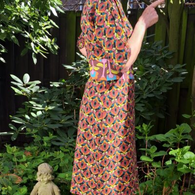 Jurk met aangeknipte mouw