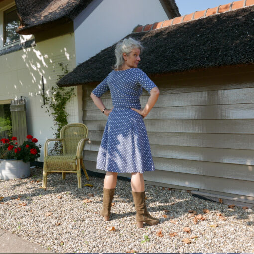 Jurk met schuine stippen - Image 3